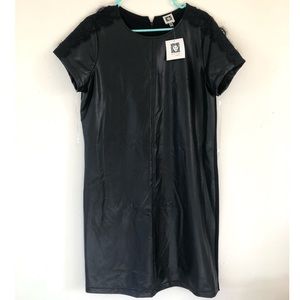 Anne Klein Faux Leather Dress